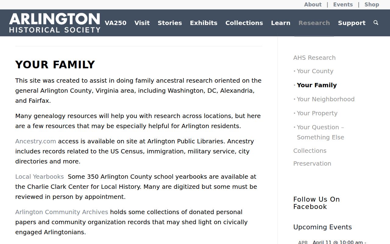 Arlington city directory family-history resources from the Arlington Historical Society